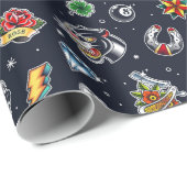 ヴィンテージタトゥギフト包装紙 ラッピングペーパー (ロールコーナー)