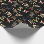 ヴィンテージタトゥギフト包装紙 ラッピングペーパー (角)