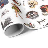 ヴィンテージタトゥギフト包装紙 ラッピングペーパー (ロールコーナー)