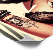 ヴィンテージタトゥーのピンアップ ポスター (角)