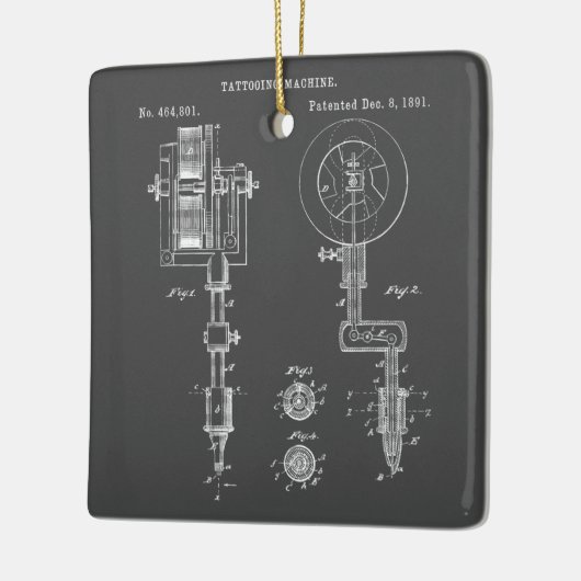 ヴィンテージタトゥーアーティストガンシャツ セラミックオーナメント (左)