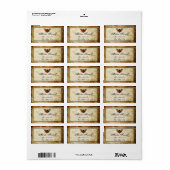 ヴィンテージタトゥーウィングハート住所 シール (フルシート)