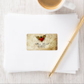 ヴィンテージタトゥーウィングハート住所 シール (インサイチュ)