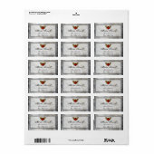 ヴィンテージタトゥーウィングハート住所 シール (フルシート)