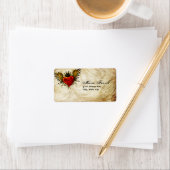 ヴィンテージタトゥーウィングハート住所 シール (インサイチュ)