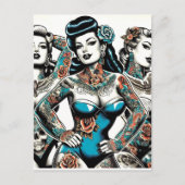 ヴィンテージタトゥーガールズ ポストカード (正面)