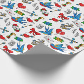 ヴィンテージタトゥーギフト包装紙 ラッピングペーパー (角)