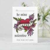 ヴィンテージタトゥースタイルクラスルームValentinesカード 出欠カード (スタンド正面)