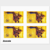 ヴィンテージタトゥーマシン（黄色） 長方形シール (シート)