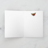 ヴィンテージタトゥー翼ハートグリーティングカード カード (内部)