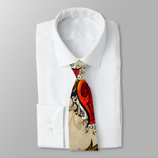 ヴィンテージタトゥー翼ハートネクタイ ネクタイ (タイ)