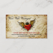 ヴィンテージタトゥー翼ハート名刺 名刺 (裏面)