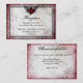 ヴィンテージタトゥー翼ハート詳細カード エンクロージャーカード (正面/裏面)