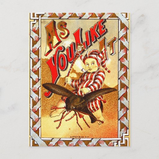 ヴィンテージタバコのラベルと子喫煙パイプ ポストカード (正面)