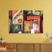 ヴィンテージタバコティンコレクション キャンバスプリント (インサイチュ (リビング))