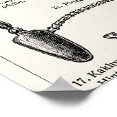 ヴィンテージタバコパイプスフーカアンティークイラストレーション ポスター (角)