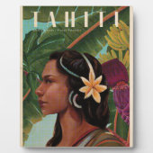ヴィンテージタヒチアイランドガール フォトプラーク (正面)