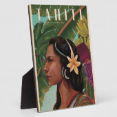 ヴィンテージタヒチアイランドガール フォトプラーク (側面)