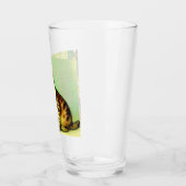 ヴィンテージタビーキャットイラストレーション タンブラーグラス (左)