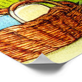 ヴィンテージタビーキャットイラストレーション ポスター (角)