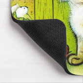 ヴィンテージタビーキャットイラストレーション マウスパッド (コーナー)