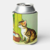 ヴィンテージタビーキャットイラストレーション 缶クーラー (缶裏面)