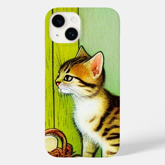 ヴィンテージタビーキャットイラストレーション Case-Mate iPhoneケース (裏面)