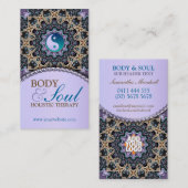 ヴィンテージタペストリーニューエイジホリスティック名刺 名刺 (正面/裏面)