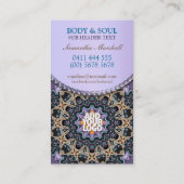 ヴィンテージタペストリーニューエイジホリスティック名刺 名刺 (裏面)