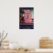 ヴィンテージタラゴナスペインのローマのモニュメント旅行 ポスター (キッチン)