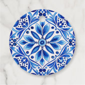 ヴィンテージタラベラアズレジョブルー結婚タイル フェイバータグ (裏面)