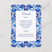 ヴィンテージタラベラアズレジョ青結婚瓦 エンクロージャーカード (正面)