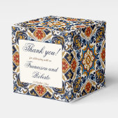 ヴィンテージタラベラアズレジョ青結婚瓦 フェイバーボックス (正面サイド)