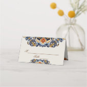 ヴィンテージタラベラアズレジョ青結婚瓦 プレイスカード (正面)