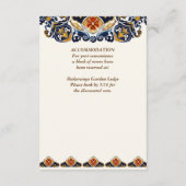 ヴィンテージタラベラアズレホ結婚ブルーのタイル詳細 エンクロージャーカード (裏面)