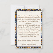 ヴィンテージタラベラアズレ結婚ホ サンキューカード (裏面)