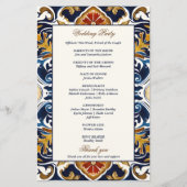 ヴィンテージタラベラAzulejoメキシコの結婚式プログラム (裏面)