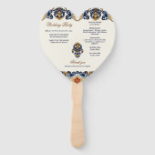 ヴィンテージタラベラAzulejoメキシコの結婚式プログラム ハンドファン (裏面)