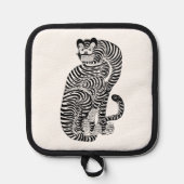 ヴィンテージタリスマニックタイガー小 鍋敷き (正面)