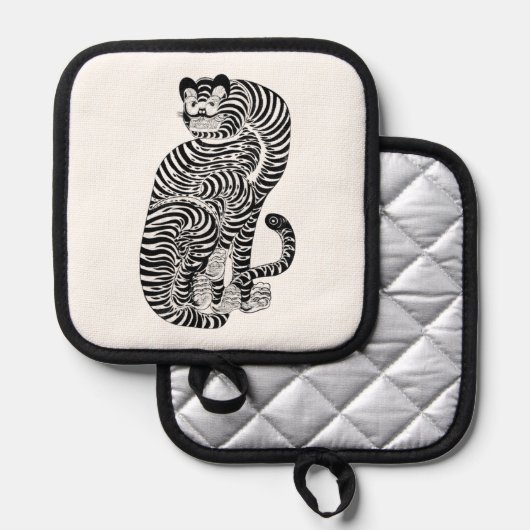 ヴィンテージタリスマニックタイガー小 鍋敷き (正面/裏面)