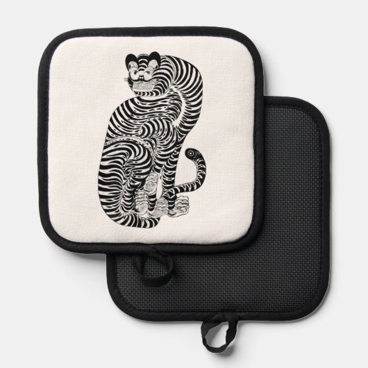 ヴィンテージタリスマニックタイガー小 鍋敷き (正面/裏面)
