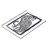 ヴィンテージタリスマニックタイガーinブラックフレーム ノートブック (左側)