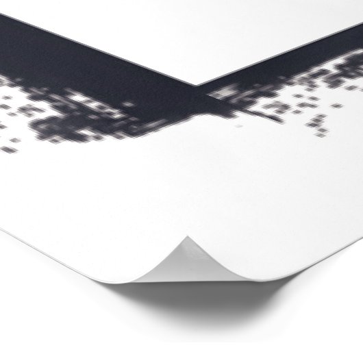 ヴィンテージタリスマニックタイガーinブラックフレーム ポスター (角)