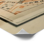 ヴィンテージタリンエストニアの地図(1914) ポスター (角)