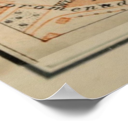 ヴィンテージタリンエストニアの地図(1914) ポスター (角)