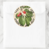 ヴィンテージタルトさくらんぼジャム製品ビジネスラベル ラウンドシール (バッグ)