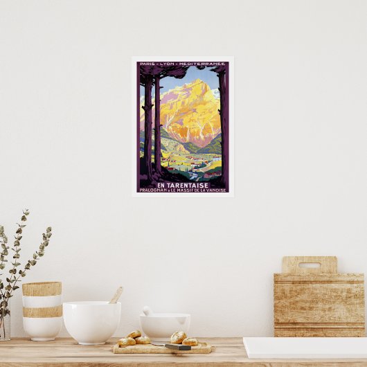 ヴィンテージタレンタイズバレーフランスアルプス旅行 ポスター (キッチン)