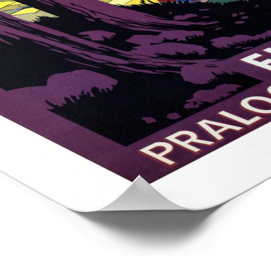 ヴィンテージタレンタイズバレーフランスアルプス旅行 ポスター (角)