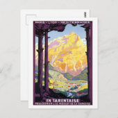 ヴィンテージタレンタイズバレーフランスアルプス旅行 ポストカード (正面/裏面)