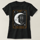 ヴィンテージタロットカードクレセントムーンスターエジプトブルー Tシャツ (デザイン正面)